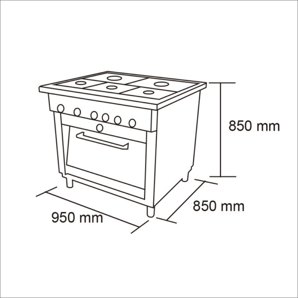 Cocina 5 Platos, 1 Horno Maigas - Imagen 4